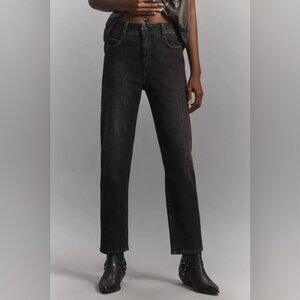 Pilcro High-Rise Slim Taperered Jeans Charcoal Black Sz 29 Petite